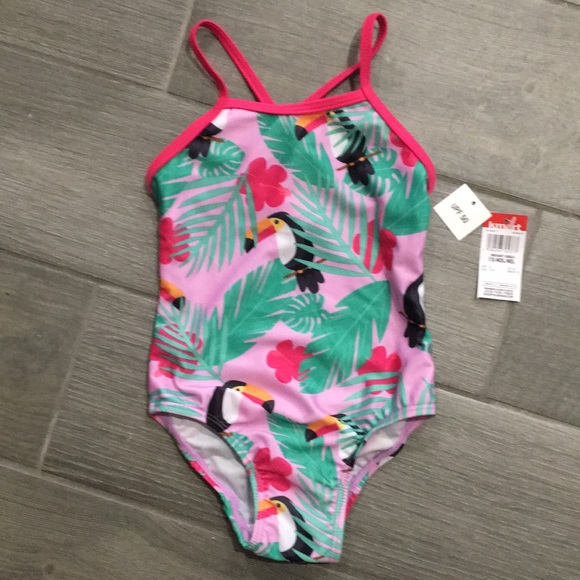 kids flamingo bathing suit